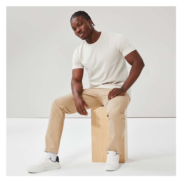 Men's Essential Crew Neck Tee - Light Stone